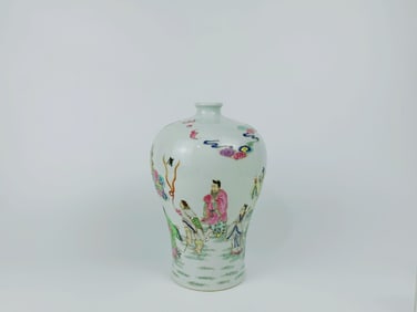 A Chinese Famille Rose Meiping Vase,Immortals and A Chinese Yongzheng Six Character Mark