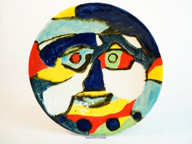Karel Appel (Dutch, 1921-2006) Ceramic Charger