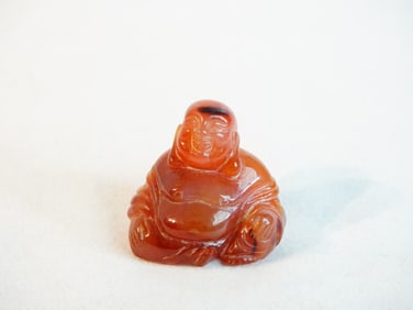 Hand Carved Little Red Agate Buddha
