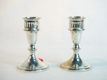 Pair of Vintage Towle Sterling Candle Holder