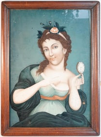 Chinese Reverse Glass Painting For The European Market