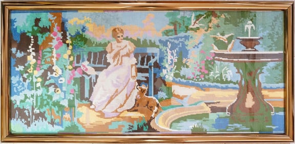 Needlepoint 'Lady' Metal Frame