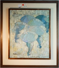 Marsha Gayle, American (20th C.)Oil on Canvas. "A Rainy Day"