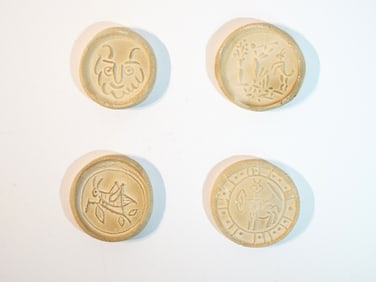 Art Ceramic Picasso Style Medallions