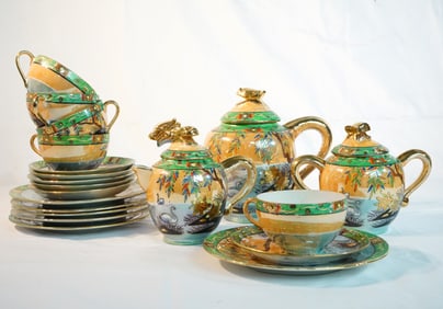 Vintage Art Deco Japanese 20 Pc Moriyama Tea Set