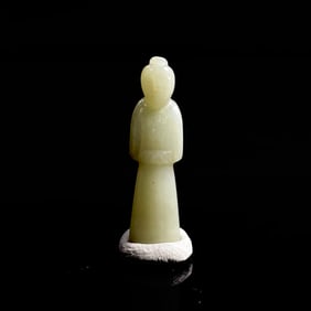 Chinese Hetian Jade Carving of A Figure