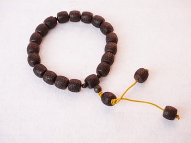 Chinese Carved Wood Beads Bracelet