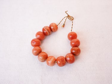 Chinese Red Agate Beads Bracelet