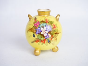 19th England Century Royal Worcester Tri-Footed Vase