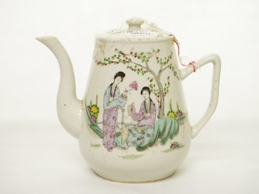 Chinese Famille Rose 'Ladies' Teapot, Republic Period