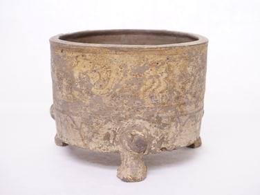 Chinese Pottery Tripod Incense Burner, Han Dyansty