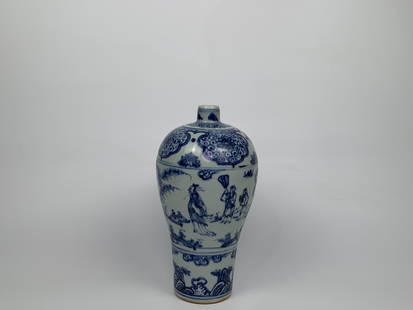 Chinese Blue and White Meiping Vase: Approximate size:H:10 7/8 in Shipping: We offer in-house shipping services for most small items. This means that we will take care of packing and shipping the items directly to you. For larger or spec