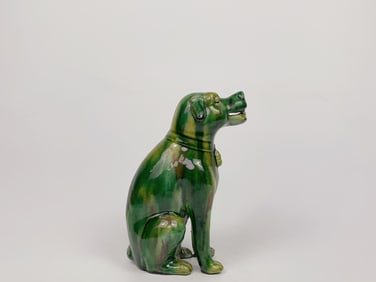 Chinese Sancai-Glazed Gigure of A Seated Dog