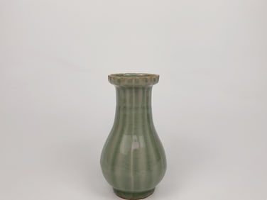 Chinese Longquan Celadon Lobed Vase