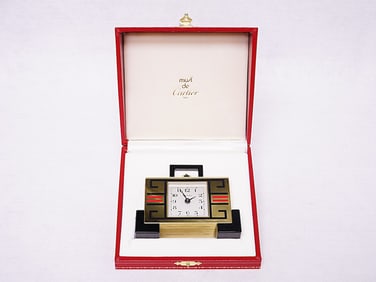 Cartier "Pendulette Art Déco" Travel Clock ,1990s