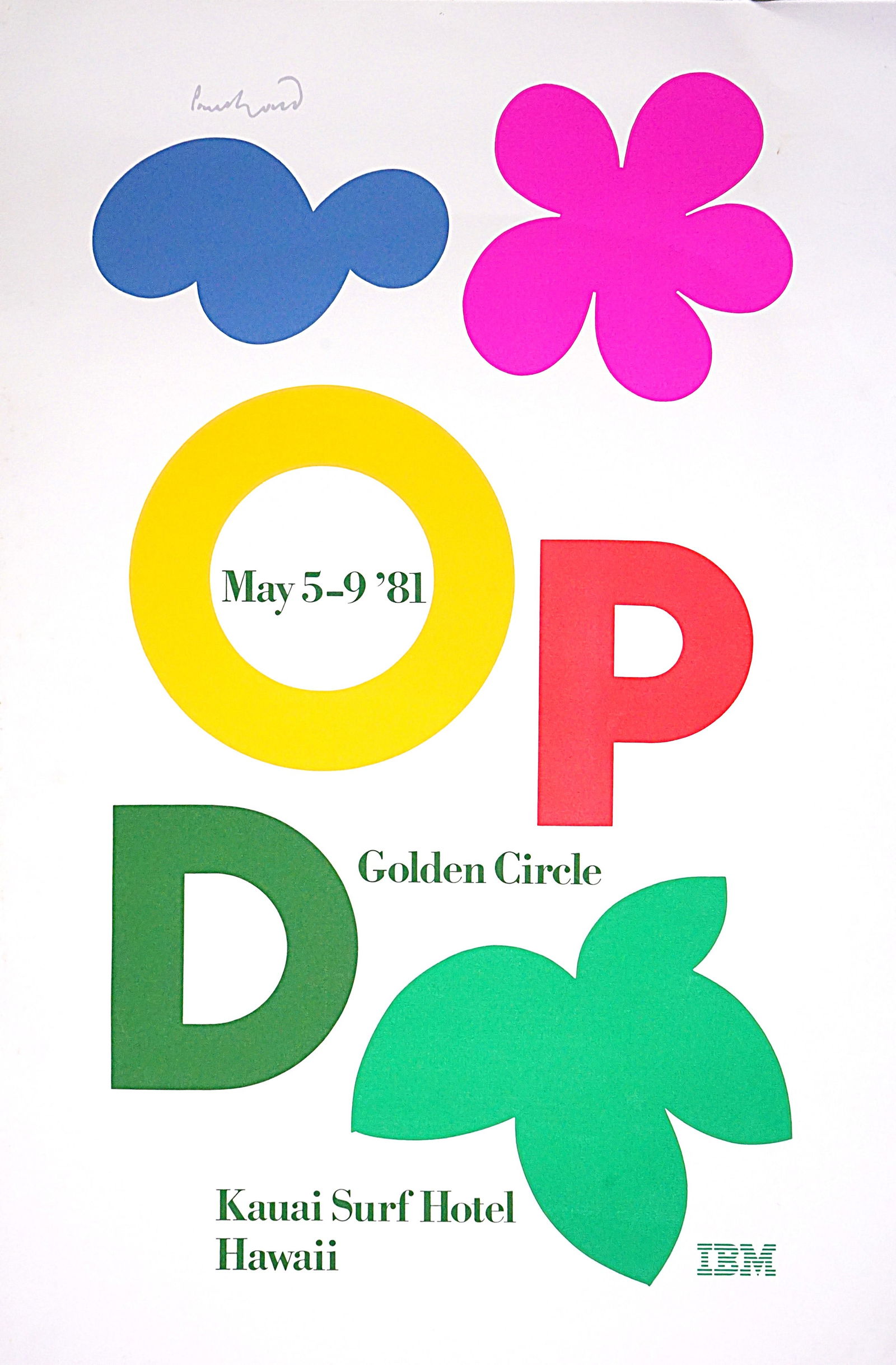 Ibm Gold Circle Paul Rand Silkscreen on Paper (1 of 3)