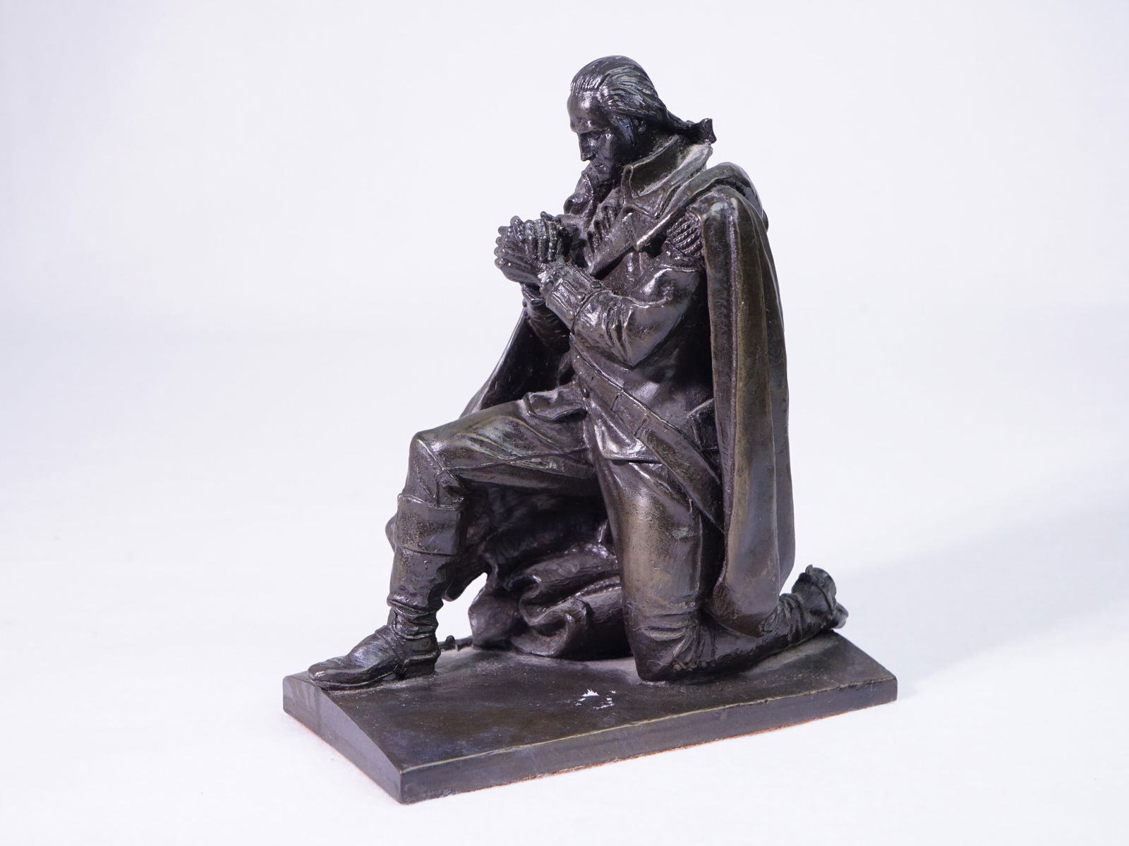 After a Design By Donald Delue, Sculpture of George Washington Kneeling in Prayer (1 of 7)