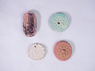 Lot of Four Ceramic Medallion