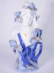 Nymph Austrian Art Nouveau Bust
