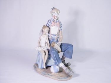 Lladro Spanish "Clown And Girl" Figurine