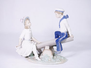 Lladro Spanish "Sailor Boy & Girl Seesaw"