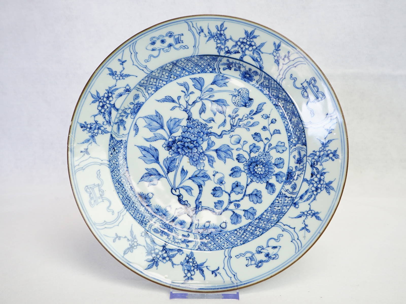 Chinese Export Blue And White Plate