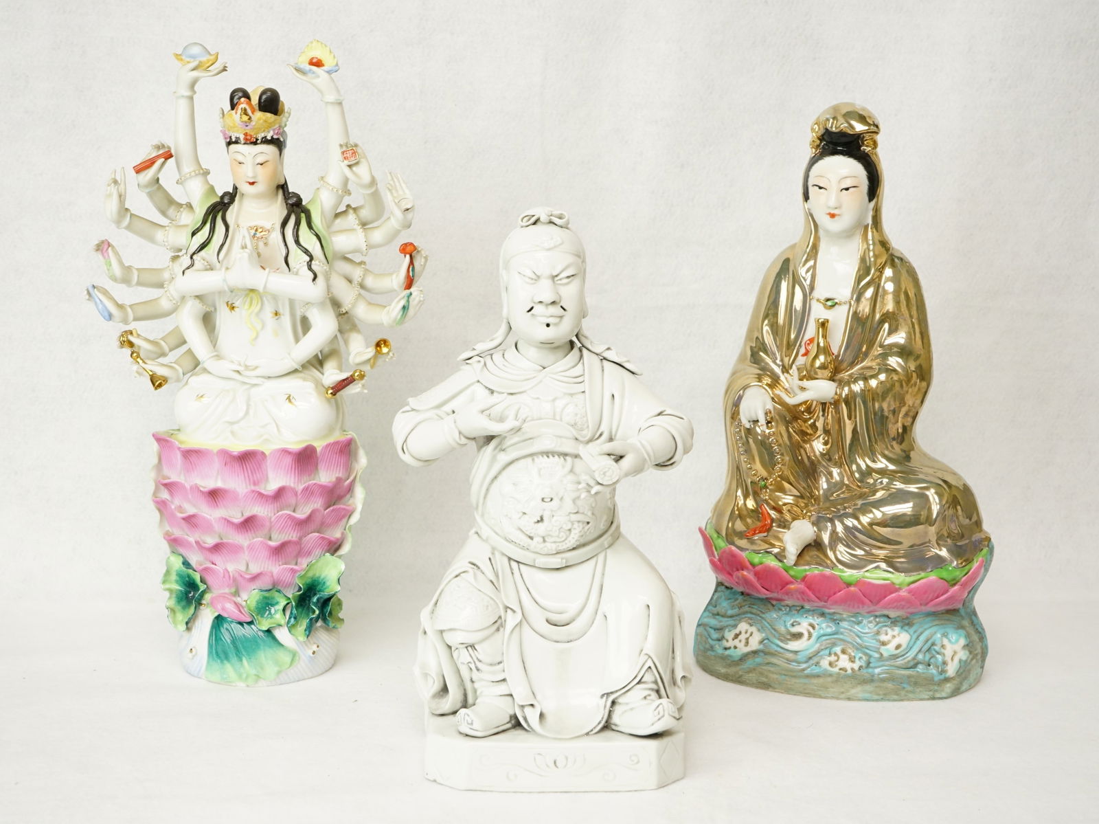 Lot of  Three Chinese Porcelain Figures (1 of 19)