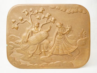 A Nepalese Copper Reposes Plaque of  Dance,19th-20th Century