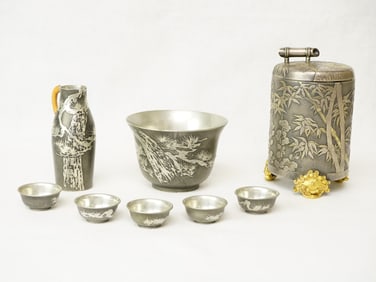 Group of  Japanese Pewter Wares