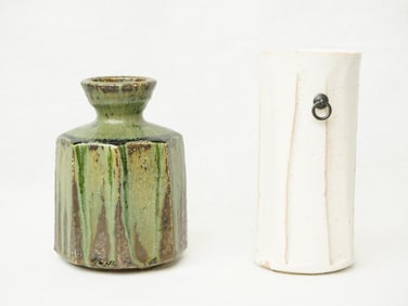 Two Japanese Studio Porcelain Vase