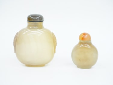 Lot of  2 Chinese Agate Snuff Bottles,Qing Dynasty