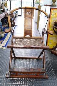 A Chinese Huanghuali Folding Armchair,Jiaoyi
