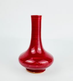 Chinese Red Glazed Bottle Vase