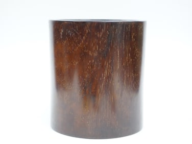 Large Chinese Huanghuali Wood Brush Pot
