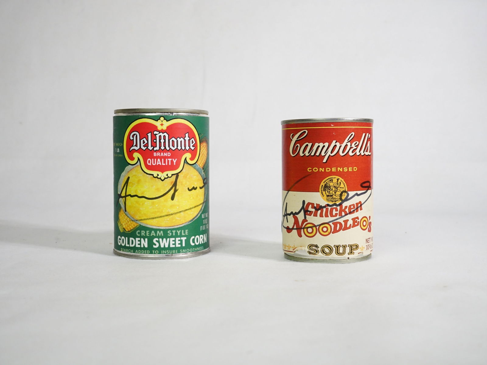 After Andy Warhol Signed Campbell/Del Monte Cans (1 of 3)