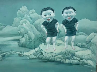 Ma Ye(Chinese,b.1964),'Chinese Landscape',Oil on Canvas,2007