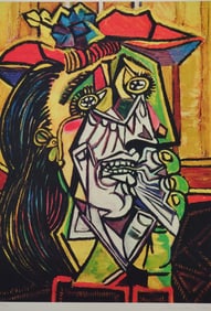 Pablo Picasso, "Crying Weeping Woman," Limited Edition Lithograph, Signed Collection Domaine Picasso