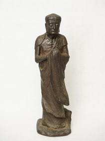 Japanese Bizen Pottery Standing Damo