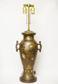 Japanese Mixed Metal Lamp Vase,From The Litchfield Estate of Tracy Griswold