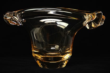 Daum Nancy - France Amber Glass Vase