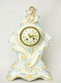 German Porcelain Clock