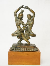 Nepalese Bronze Sculpture of Shiva And Parvati Dancing