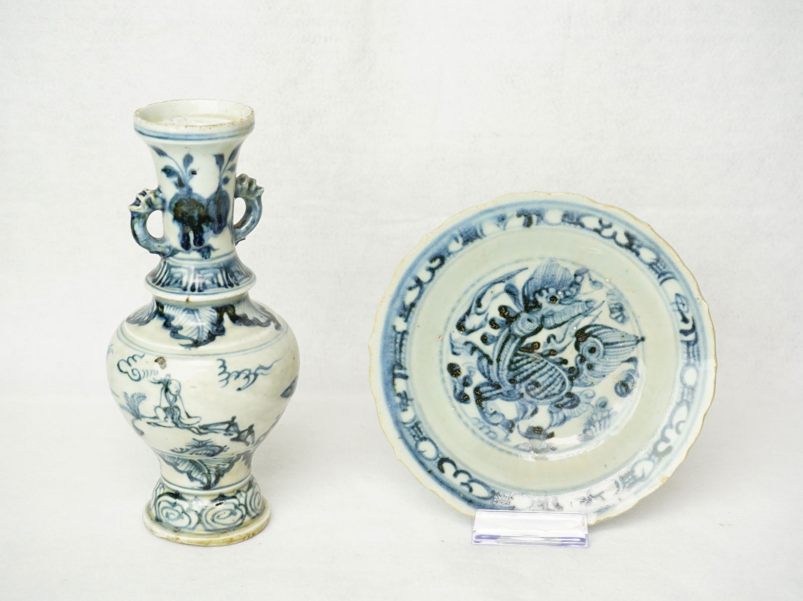 Lot of 2 Chinese Blue And White Porcelain Wares,Ming Dynasty (1 of 11)
