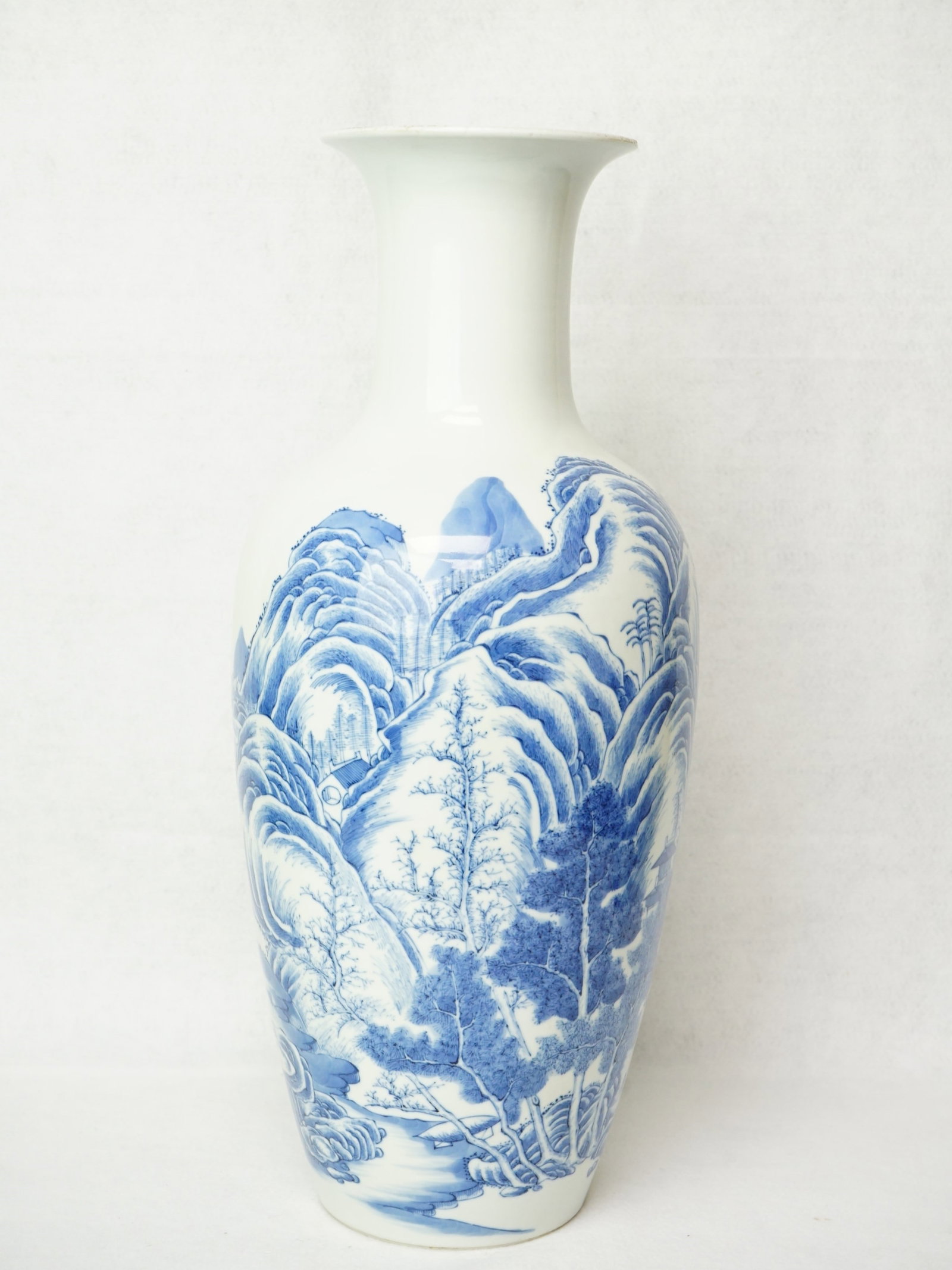 A Large Chinese Blue And White 'Landscape' Vase: Approximate size:H:17.5 in Shipping: We offer in-house shipping services for most small items. This means that we will take care of packing and shipping the items directly to you. For larger or specia