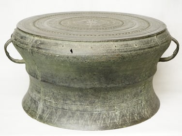 Southeast Asian Bronze Drum, 19th Century