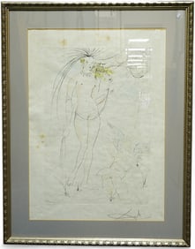 Salvador Dalí 'Birth of Venus' Lithograph,E/A with COA