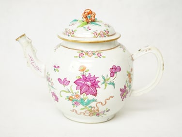 A Chinese Export Famille Rose 'Floral' Teapot,18th Century
