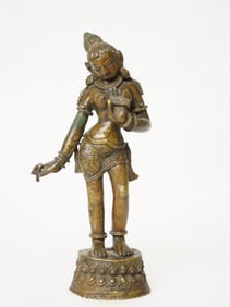 A Indian Bronze Figure of A Hindu Goddess,19th Century