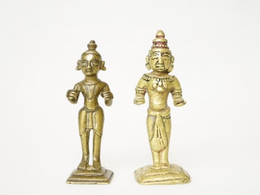 Lot of 2 Indian Bronze Figures,19th Century