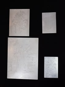 Lot of 4 Metal Etching Templates